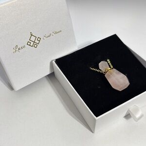 Rose Quartz Perfume Pendant